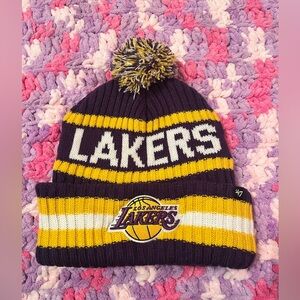 47 Lakers Beanie - Purple and Yellow